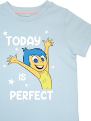 Brands In Blue Girls Disney Inside Out 2 Today is Perfect Stars 100% Cotton Pyjamas - Image 3 of 3