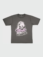 Supacult Grey Blondie Heart Of Glass Women Stone Black Washed Music T-Shirt - Image 2 of 3