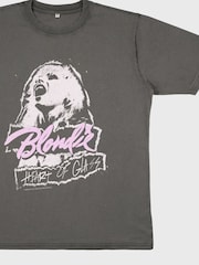 Supacult Grey Blondie Heart Of Glass Women Stone Black Washed Music T-Shirt - Image 3 of 3