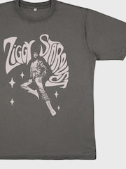 Supacult Grey David Bowie Ziggy Pose Women Stone Black Washed Music T-Shirt - Image 3 of 3