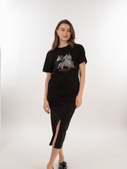 Brands In Black Womens Boyfriend Fit Gossip Girl Group 100% Cotton T-Shirt - Image 1 of 3