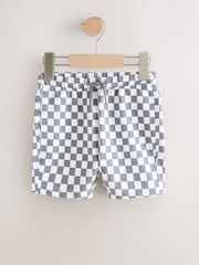 White/Grey Checkerboard Patterned Singles Shorts (3mths-7yrs) - Image 1 of 4