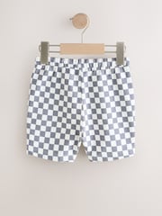 White/Grey Checkerboard Patterned Singles Shorts (3mths-7yrs) - Image 2 of 4