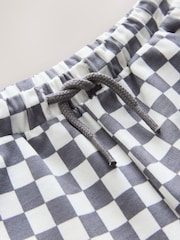 White/Grey Checkerboard Patterned Singles Shorts (3mths-7yrs) - Image 3 of 4