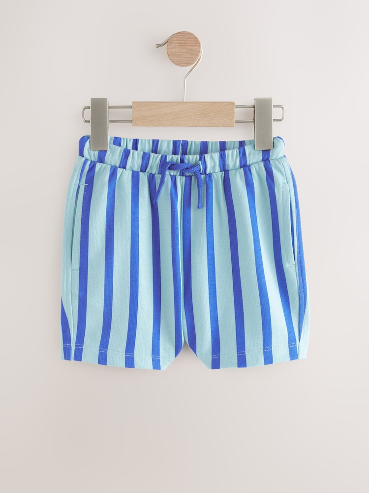 Turquoise Blue Patterned Singles Shorts (3mths-7yrs) - Image 4 of 6