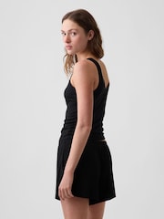 Gap Black Mini Rib Lace-Trim Pyjamas Vest - Image 2 of 4