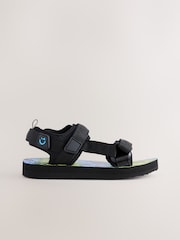 Black Standard Fit (F) Trekker Sandals - Image 4 of 7