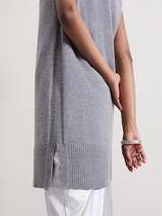 Phase Eight Grey Mila Sleeveless Tabard Jumper Dress - Image 5 of 7