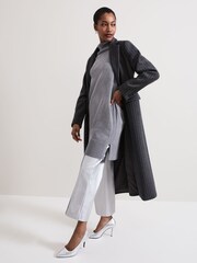 Phase Eight Grey Mila Sleeveless Tabard Jumper Dress - Image 6 of 7