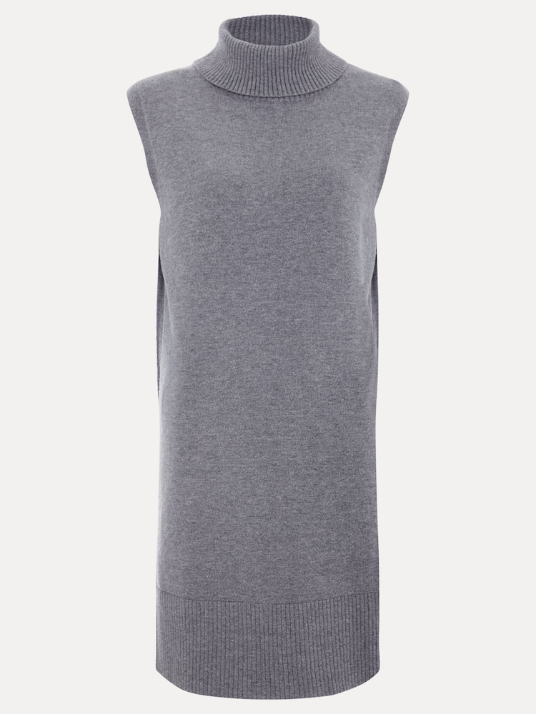 Phase Eight Grey Mila Sleeveless Tabard Jumper Dress - Image 7 of 7