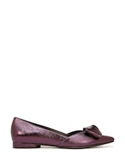 Naturalizer Havana-Bow Wide Fit Leather Ballet Flat Shoes - Image 1 of 7
