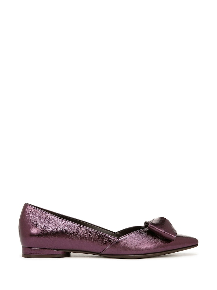 Naturalizer Havana-Bow Wide Fit Leather Ballet Flat Shoes - Image 1 of 7