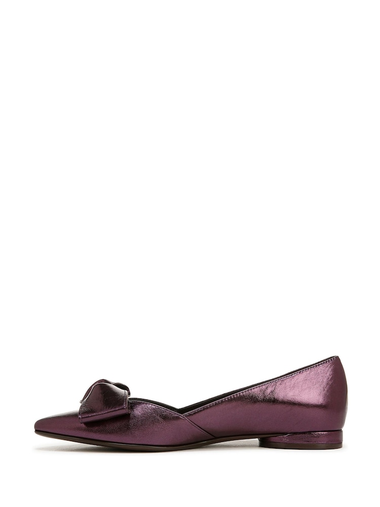 Naturalizer Havana-Bow Wide Fit Leather Ballet Flat Shoes - Image 2 of 7