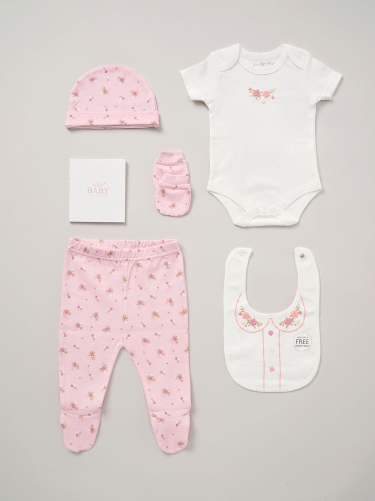 Rock-A-Bye Baby Boutique 100% Cotton 6 Piece Gift Set - Image 1 of 6