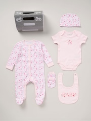 Rock-A-Bye Baby Boutique 100% Cotton 5 Piece Gift Set - Image 1 of 6