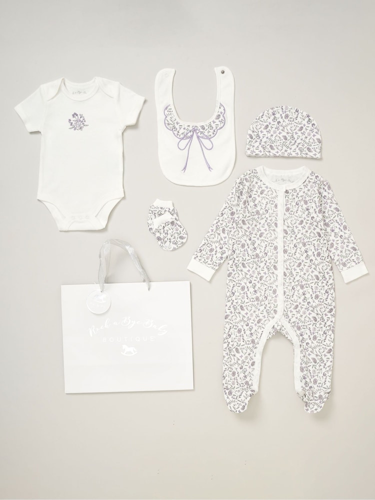 Rock-A-Bye Baby Boutique 100% Cotton 5 Piece Gift Set - Image 1 of 6