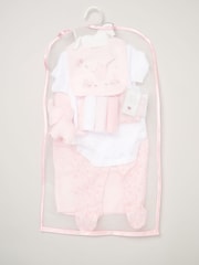 Rock-A-Bye Baby Boutique Pink 100% Cotton Print Gift Set 10 Piece - Image 2 of 6