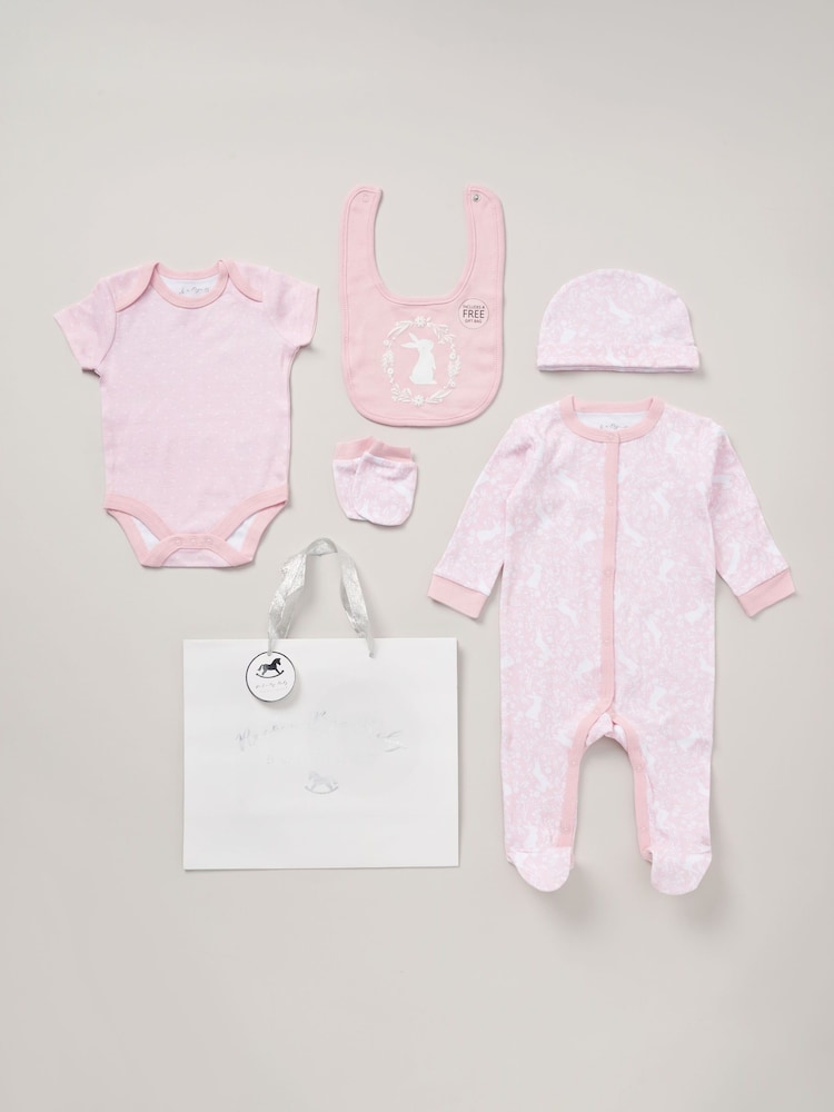 Rock-A-Bye Baby Boutique 100% Cotton 5 Piece Gift Set - Image 1 of 6