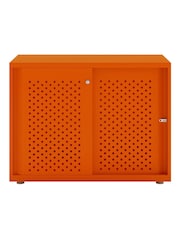 Bisley Orange Glide Cabinet with Sliding Door Medium Wide - Image 2 of 3