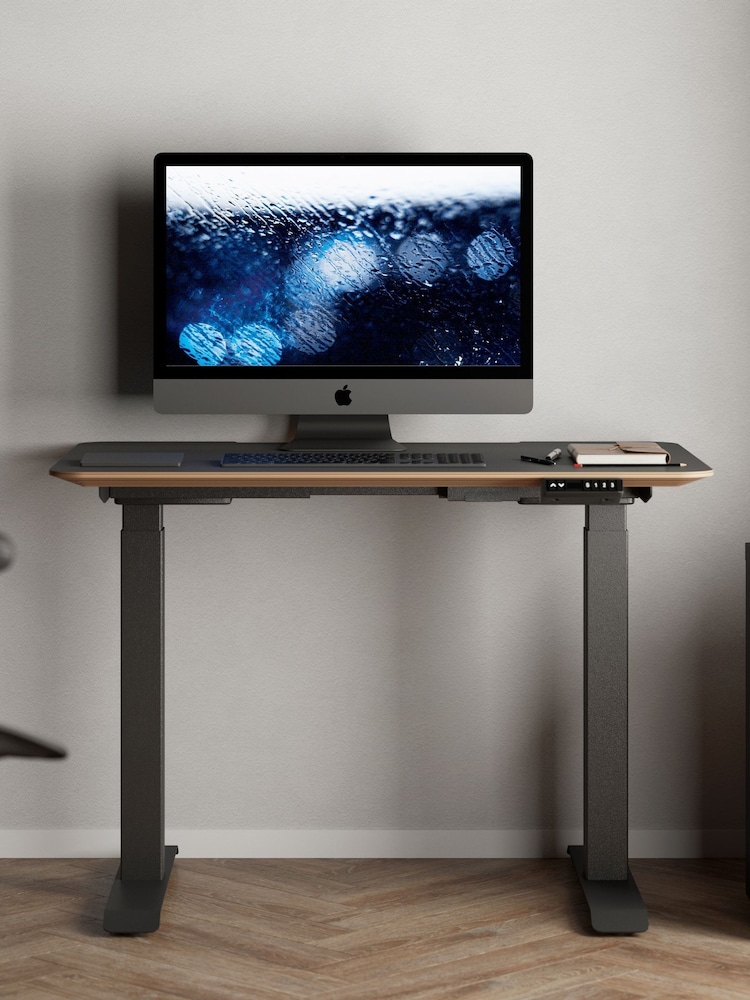 Bisley Black Adjustable Height Desk With Perfect Sense Standard Desktop - Image 1 of 3