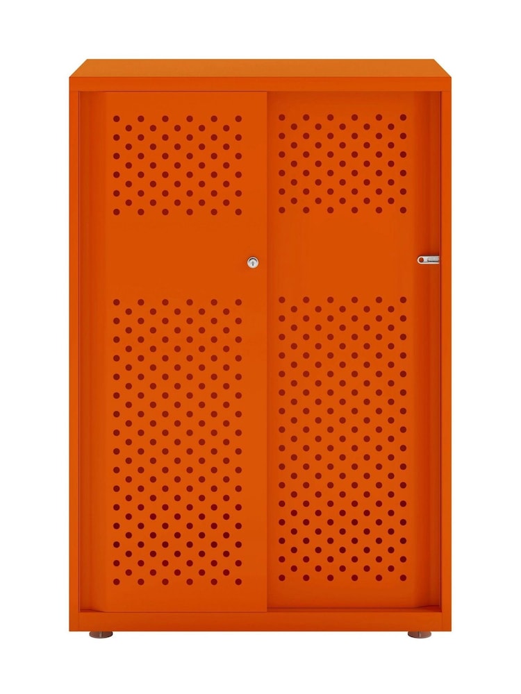 Bisley Orange Glide Cabinet with Sliding Door Large Wide - Image 2 of 3
