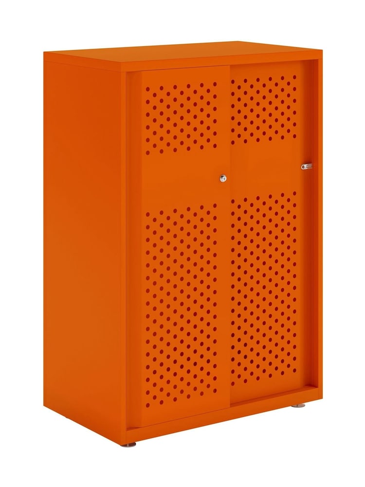 Bisley Orange Glide Cabinet with Sliding Door Large Wide - Image 3 of 3