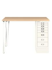 Bisley White MultiDesk With Filing Standard Cabinet - Image 2 of 2