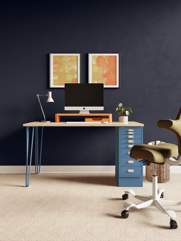 Bisley Blue MultiDesk With Filing Large Cabinet - Image 1 of 3