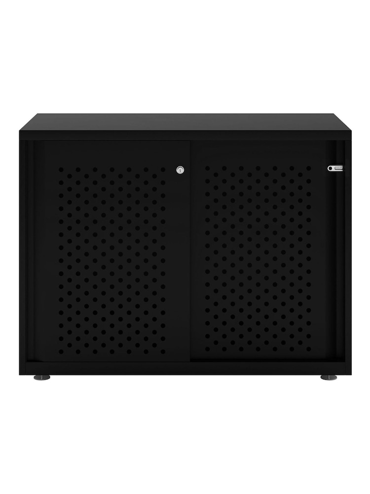 Bisley Black Glide Cabinet with Sliding Door Medium Wide - Image 2 of 3