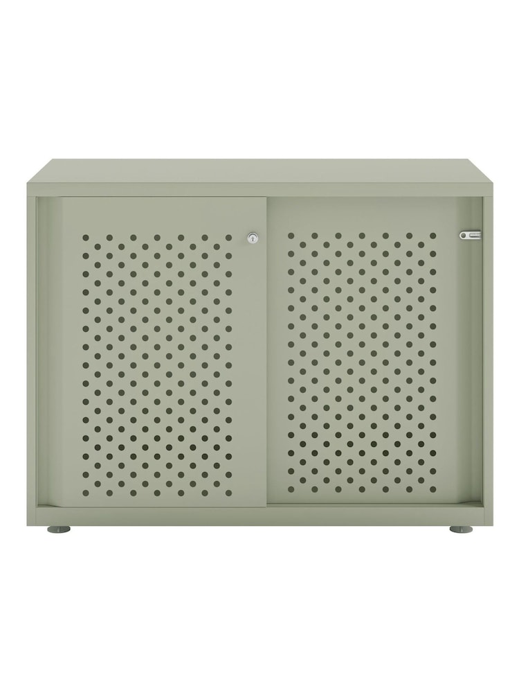Bisley Green Glide Cabinet with Sliding Door Medium Wide - Image 2 of 3