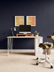 Bisley White MultiDesk With Filing Large Cabinet - Image 1 of 3
