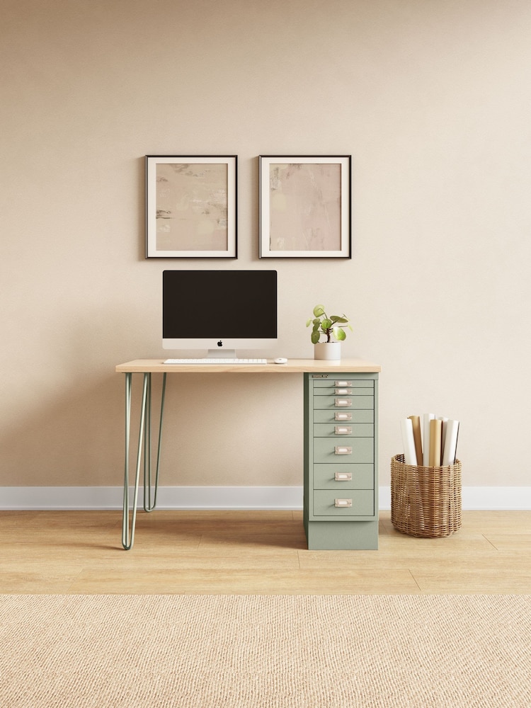 Bisley Green MultiDesk With Filing Standard Cabinet - Image 1 of 2