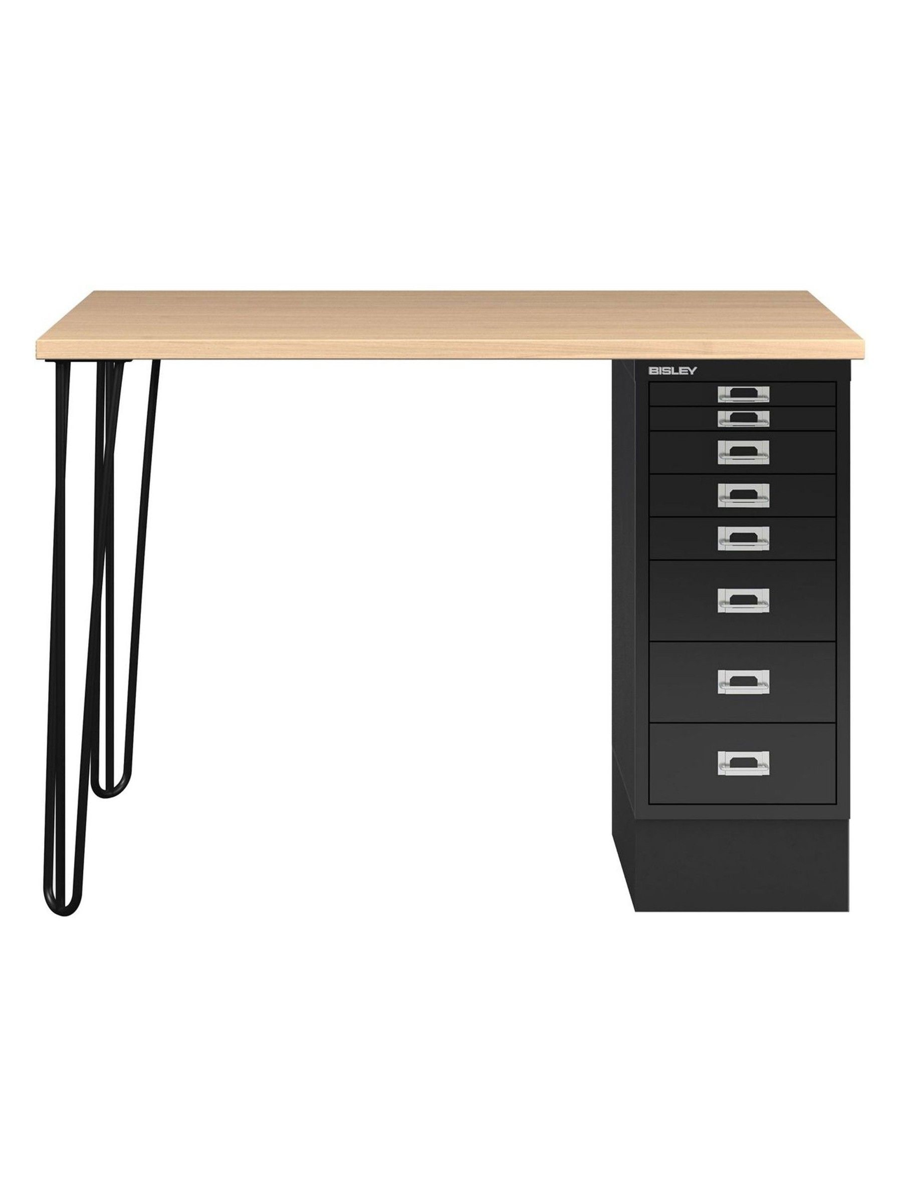 Bisley Black MultiDesk With Filing Standard Cabinet | Laura Ashley