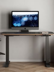 Bisley Black Adjustable Height Desk With Perfect Sense Large Desktop - Image 1 of 3