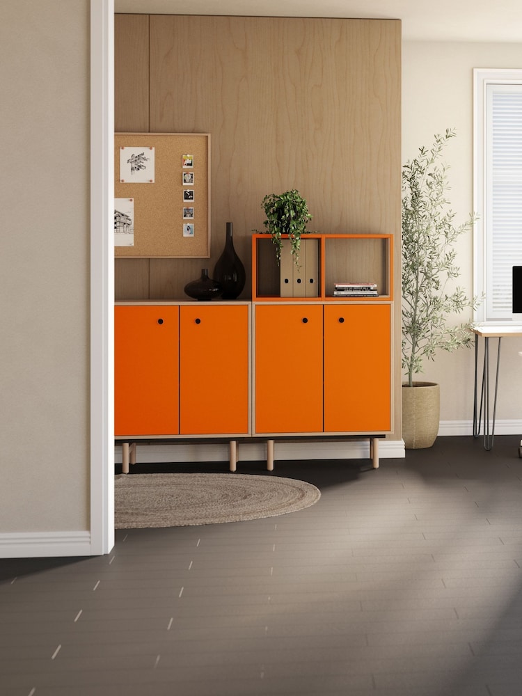 Bisley Orange Bridge Tall Sideboard - Image 1 of 3