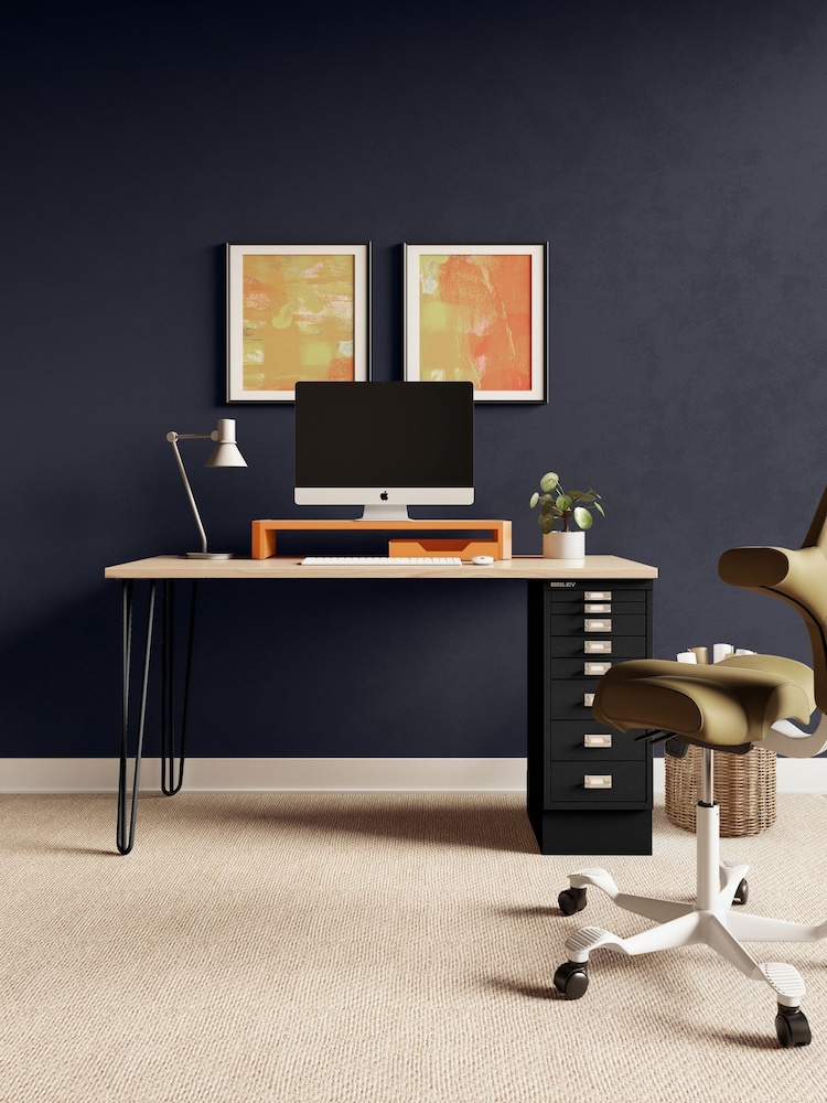 Bisley Black MultiDesk With Filing Large Cabinet - Image 1 of 3