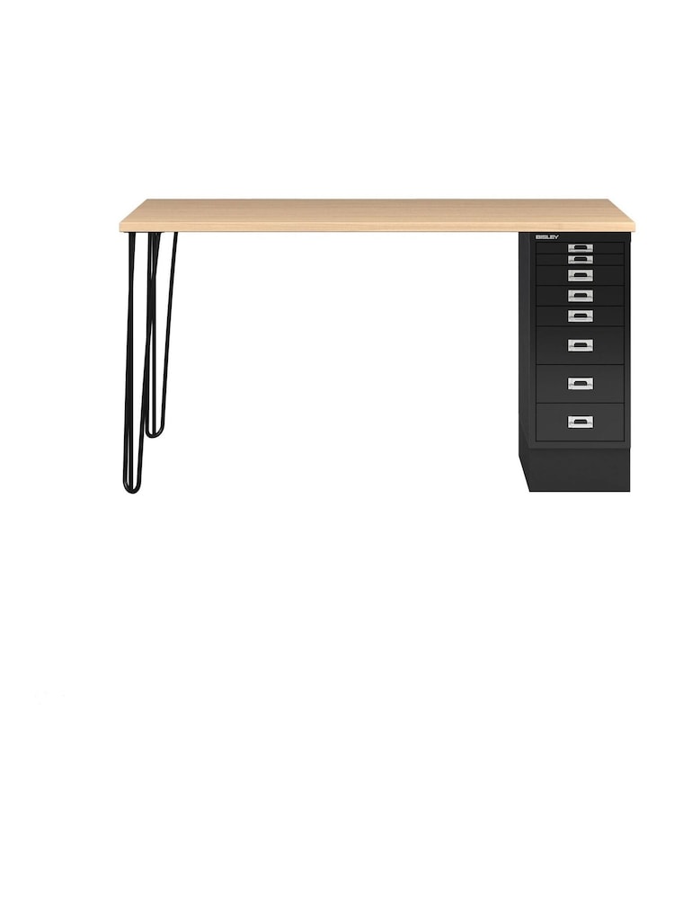Bisley Black MultiDesk With Filing Large Cabinet - Image 3 of 3