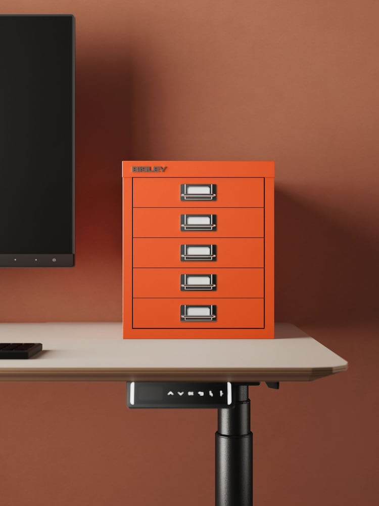 Bisley Orange MultiDrawer A4 Filing Small Cabinet - Image 1 of 3