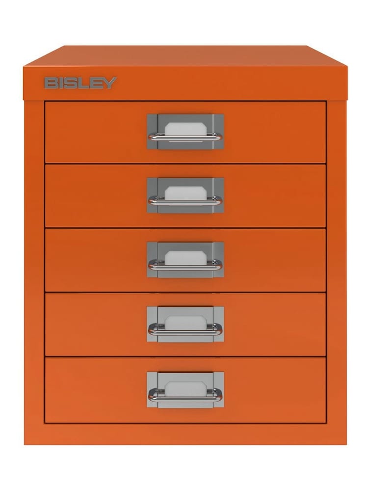 Bisley Orange MultiDrawer A4 Filing Small Cabinet - Image 2 of 3