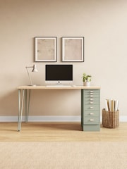 Bisley Green MultiDesk With Filing Large Cabinet - Image 1 of 3