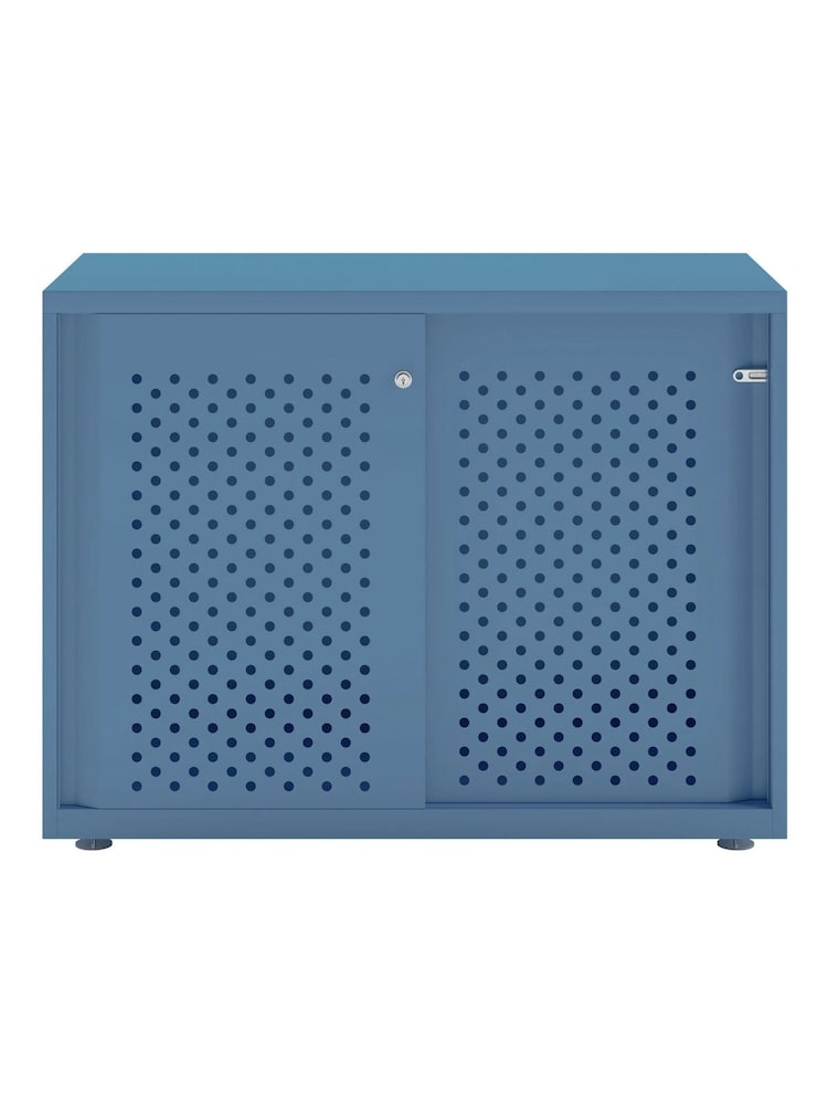 Bisley Blue Glide Cabinet with Sliding Door Medium Wide - Image 2 of 3