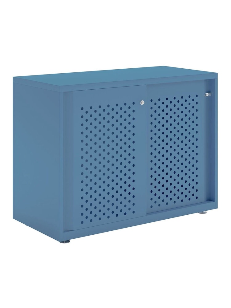 Bisley Blue Glide Cabinet with Sliding Door Medium Wide - Image 3 of 3