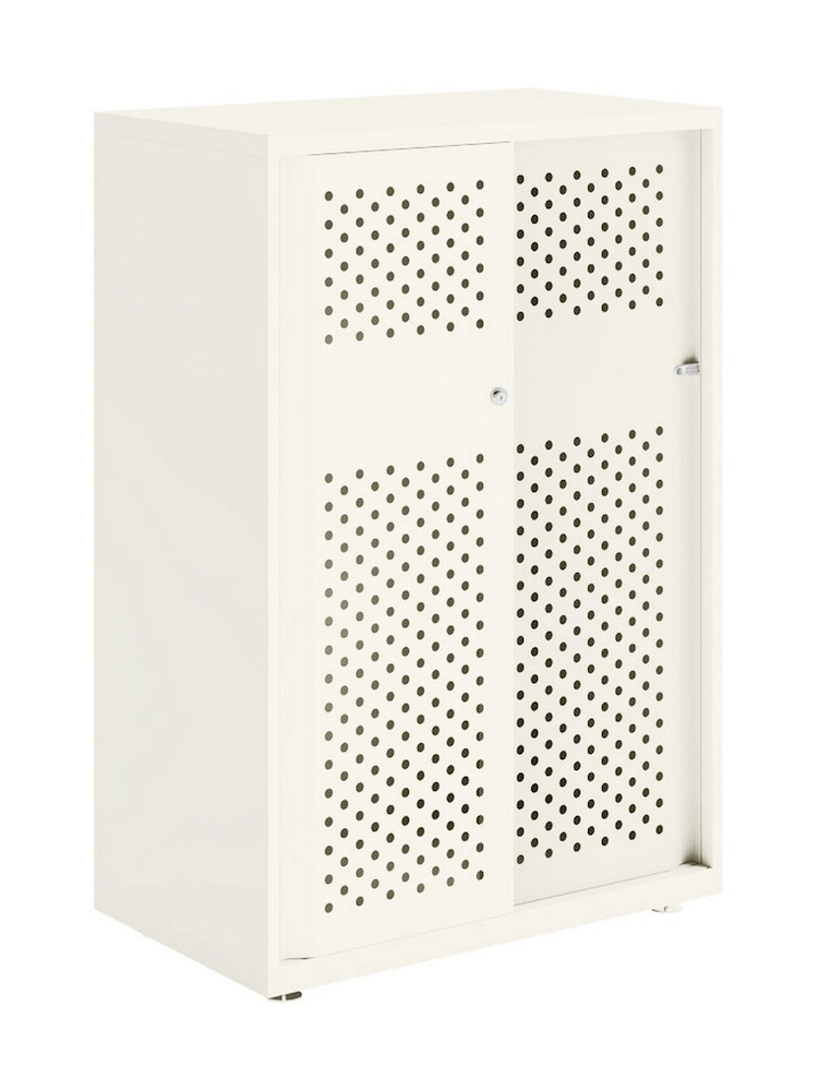 Bisley White Glide Cabinet with Sliding Door Large Wide - Image 3 of 3