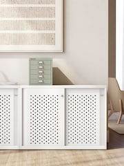 Bisley White Glide Cabinet with Sliding Door Medium Wide - Image 1 of 3