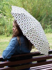 Totes Cream Compact Round Eco-Brella Umbrella - Image 1 of 5