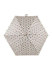Totes Cream Compact Round Eco-Brella Umbrella - Image 3 of 5