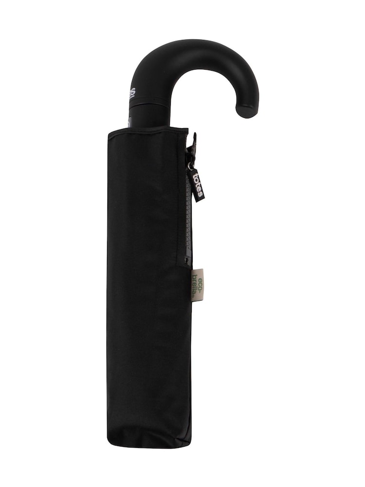 Totes Black Automatic Crook Handle Eco-Brella Umbrella - Image 2 of 4