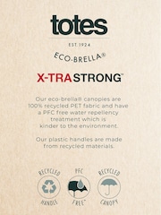 Totes Black X-tra Strong Auto Open/Close Eco-Brella Umbrella - Image 5 of 5