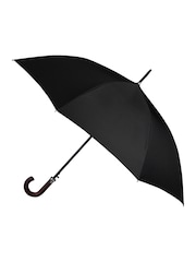 Totes Black Automatic Wood Crook Walker Eco-Brella Umbrella - Image 1 of 4