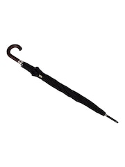 Totes Black Automatic Wood Crook Walker Eco-Brella Umbrella - Image 2 of 4